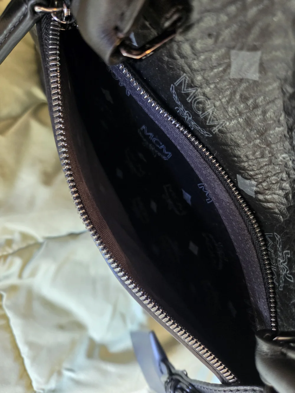 MCM Visetos Boston Bag With Matching Briefcase